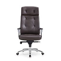 Кресло руководителя Бюрократ DAO/BROWN, крестовина алюминий, коричневый