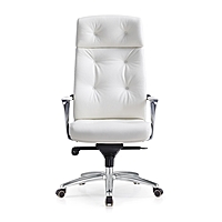 Кресло руководителя Бюрократ DAO/WHITE, крестовина алюминий, белый