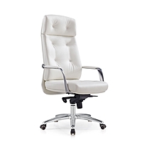 Кресло руководителя Бюрократ DAO/WHITE, крестовина алюминий, белый