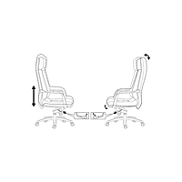 Кресло руководителя Бюрократ DAO/WHITE, крестовина алюминий, белый