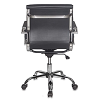 Кресло руководителя Бюрократ CH-993-Low/Black, искусственная кожа, крестовина хром, чёрный