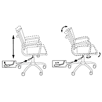 Кресло руководителя Бюрократ CH-993-Low/Black, искусственная кожа, крестовина хром, чёрный
