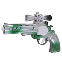 Пистолет "Револьвер", световые и звуковые эффекты, работает от батареек, цвета МИКС