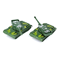 Паровоз инерционный "Военный", с танками, цвета МИКС