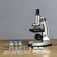 Микроскоп "Исследование" 600х, 6 стекол, пипетка, 3 баночки