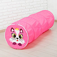 Игровой тоннель для детей Кот цвет розовый