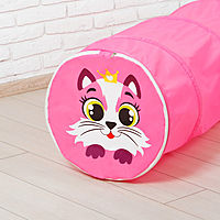 Игровой тоннель для детей Кот цвет розовый