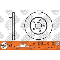 Диск тормозной NIBK RN1268