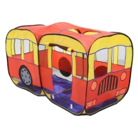 Игровая палатка "Автобус", цвет желто-красный