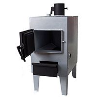 Котёл отопительный «Сибирь 8», ТПЭ, ножки и переходник на круглую трубу 115 мм в комплекте