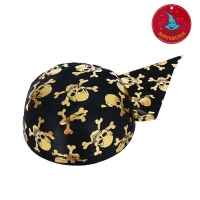 Карнавальная шляпа-бандана "Пират" с черепами, р-р 56-58, цвета МИКС