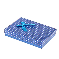 Коробка подарочная "Сердца" 16 х 12 х 3 см, цвет синий
