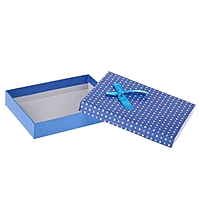 Коробка подарочная "Сердца" 16 х 12 х 3 см, цвет синий