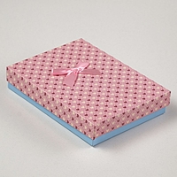 Коробка подарочная "Сердца" 16 х 12 х 3 см, цвет розовый