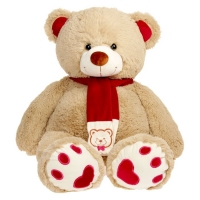 Мягкая игрушка "Медведь Кельвин", 100 см, кофейный