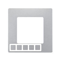 Рамка 5-м Legrand "Etika ", алюм. 672555