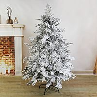 Ёлка "Элит снежная" с шишками (литые ветки) 120 см, d нижнего яруса 87 см, 110 веток