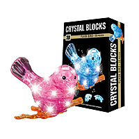 Пазл 3D Птичка кристаллический 50 дет. свет в ассортименте