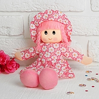 Мягкая игрушка кукла в шляпке и платьишке, цвета МИКС