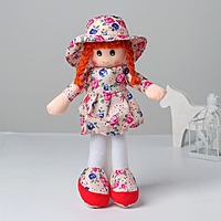 Мягкая игрушка кукла в шляпке и платьишке, цвета МИКС