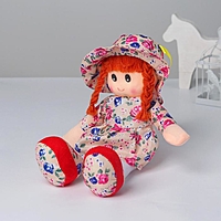 Мягкая игрушка кукла в шляпке и платьишке, цвета МИКС