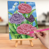 Алмазная вышивка на подставке "Цветы", 13 х 19 см