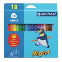 Фломастеры невысыхаемые Centropen Perfect 2510/18, 18 цветов