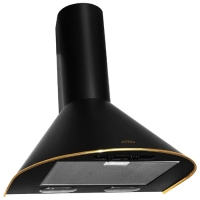 Вытяжка Elikor Эпсилон 50П-430-П3Л, каминная, 430 м3/ч, 3 скорости, 50 см, чёрная/золото