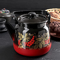 Чайник «Рябинка» 3,5 л, цвет красно-чёрный МИКС