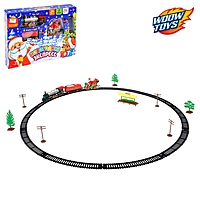 Железная дорога "Новогодний экспресс", работает от батареек