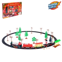 Железная дорога "С Новым Годом", работает от батареек