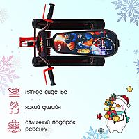 Снегокат Ника-Snowdrive «Робот», СНД3/Р2, цвет красный/чёрный/бордовый