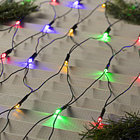 Гирлянда "Сеть" 1.6 х 1.6 м , IP20, тёмная нить, 144 LED, свечение мульти, 8 режимов, 220 В