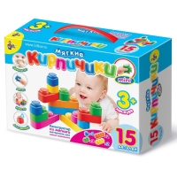 Конструктор "Мягкие кирпичики", 15 деталей