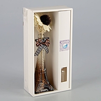 Набор подарочный "Эйфелева башня" (ваза, 2 палочки с шариками, декор, аромамасло 30 мл), аромат океан