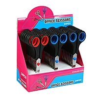 Ножницы канцелярские 17см пластиковые ручки в картонной коробке