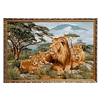 Гобеленовая картина "Африканские львы"