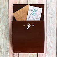Ящик почтовый «Сфера», вертикальный, с замком, коричневый