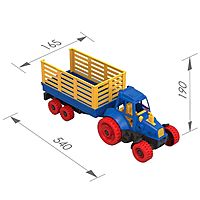 Игрушка Трактор с прицепом 396 цвета в ассортименте