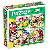 Пазл 4 в 1 Любимые истории 9-16-25-36 элементов