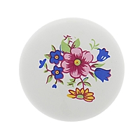Ручка кнопка Ceramics 017, керамическая, белая