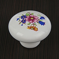 Ручка кнопка Ceramics 017, керамическая, белая