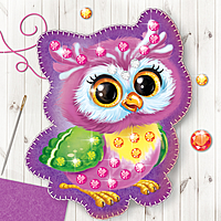 Набор для создания игрушки из фетра с термонаклейкой "Сова"