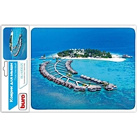 Коврик для мыши Buro BU-M10020 рисунок/тропический отель