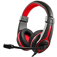 Гарнитура Oklick HS-L200 2м мониторы оголовье (Y-819) черный/красный