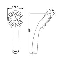 Душевая лейка IDDIS A11031, 3 режима