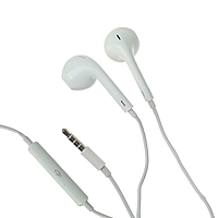 Наушники LuazON, вкладыши, с гарнитурой, пластиковые, белые