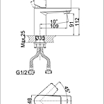 Смеситель для раковины D&K Rhein Lessing DA1322101 хром