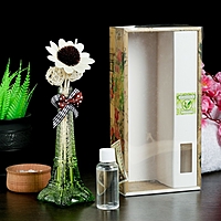 Набор подарочный"Эйфелева башня"(ваза, 2 палочки с шариками, декор, аромамасло 30 мл) зелёный чай