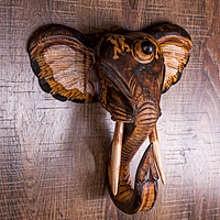 Настенный сувенир "Тёмная голова слона"